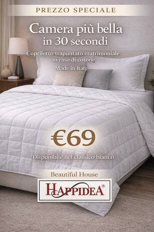 Copriletto trapuntato matrimoniale 