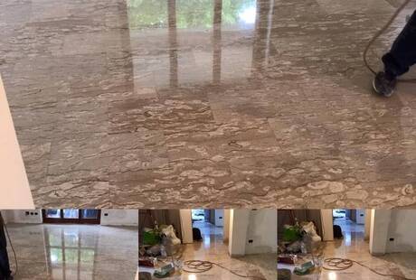 Le Piramidi Posa di Parquet Limatura di Marmo